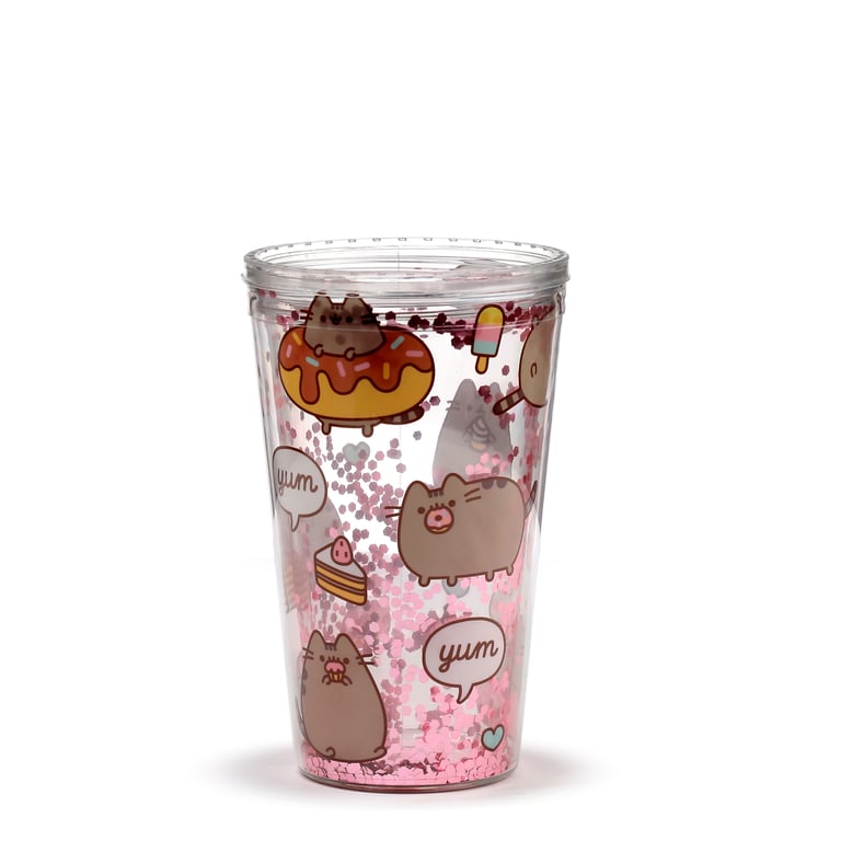 Shatterproof Double Walled Cup with Lid and Straw - 500ml Food Safe BPA Free Reusable Cup