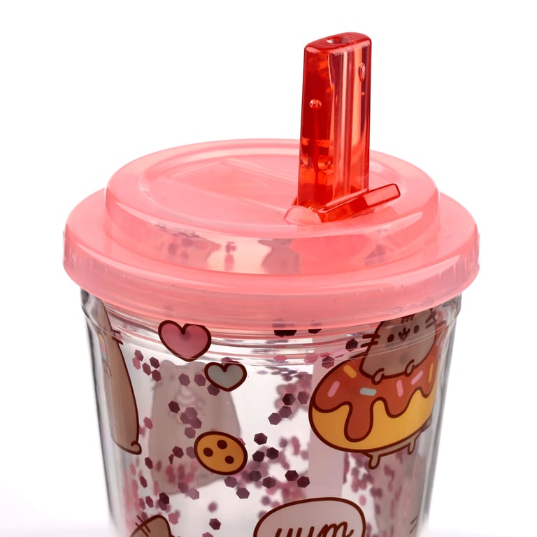 Shatterproof Double Walled Cup with Lid and Straw - 500ml Food Safe BPA Free Reusable Cup