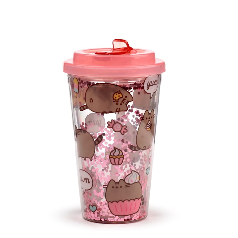 Shatterproof Double Walled Cup with Lid and Straw - 500ml Food Safe BPA Free Reusable Cup
