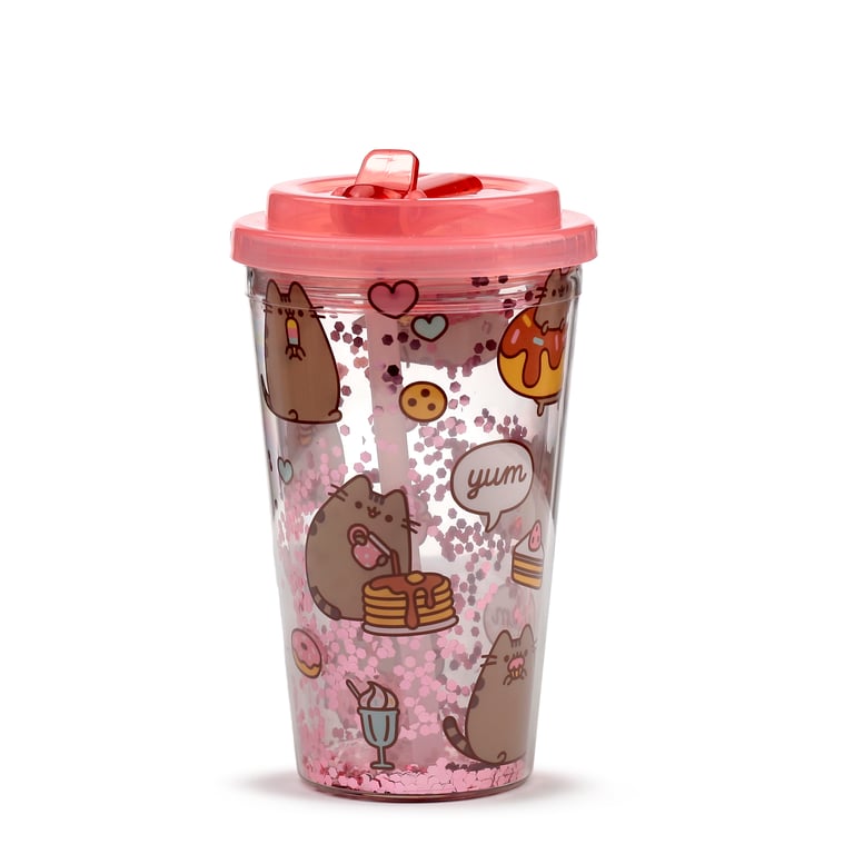 Shatterproof Double Walled Cup with Lid and Straw - 500ml Food Safe BPA Free Reusable Cup