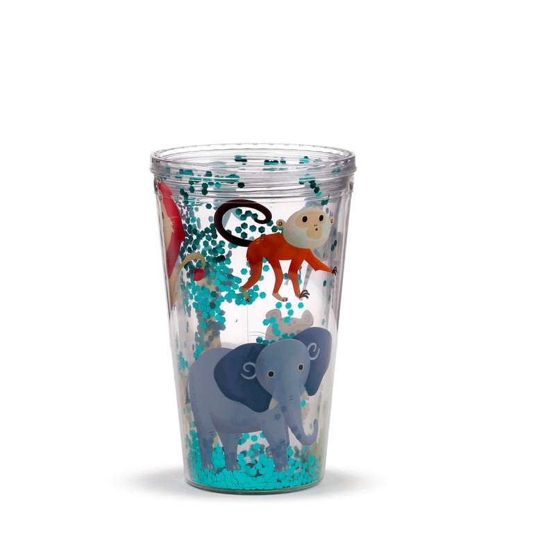 Shatter Resistant Double Walled Reusable 500ml BPA Free Cup with Lid and Straw