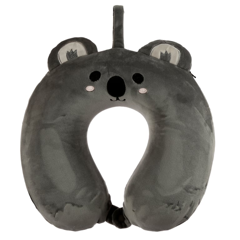 Relaxeazzz Plush Memory Foam Travel Pillow - Koala with Soft Polyester and Spandex Construction