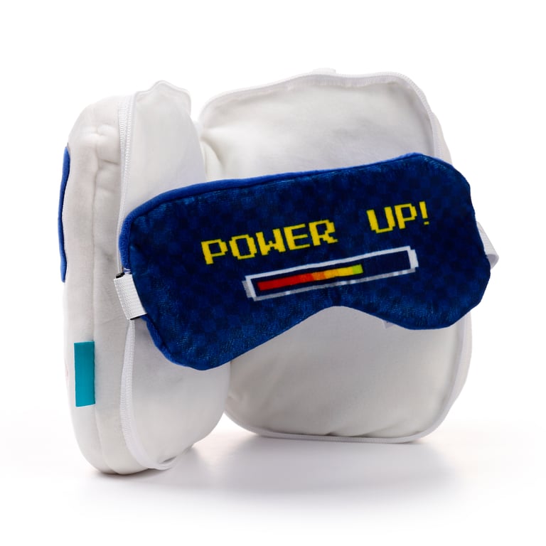 Relaxeazzz Travel Pillow & Eye Mask - Quick Release Polyester Travel Companion