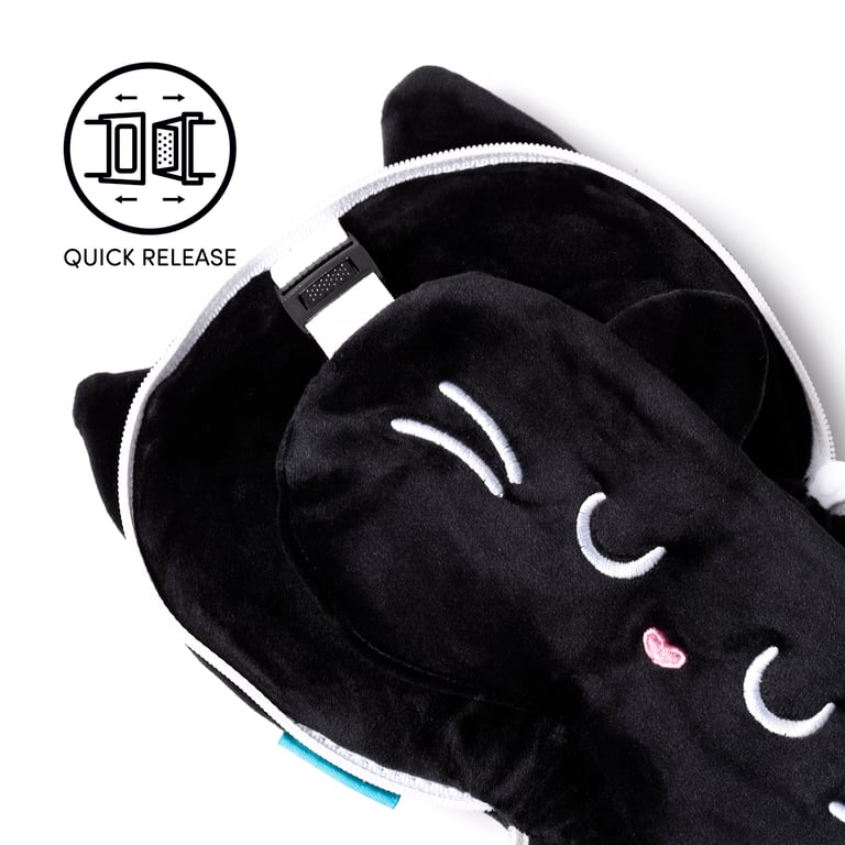 Relaxeazzz Travel Pillow & Eye Mask - Gift of the Year Winner with Quick Release Polyester and Spandex Design
