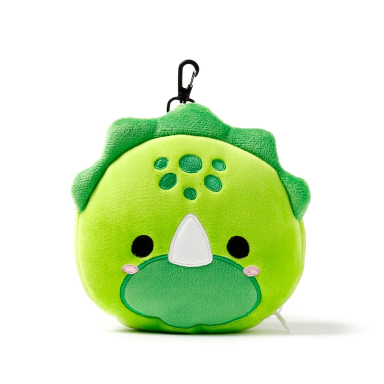 Relaxeazzz Travel Pillow & Eye Mask - Quick Release Polyester Dinosaur Novelty