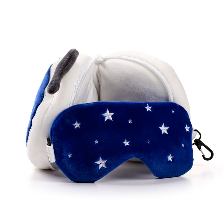 Relaxeazzz Travel Pillow & Eye Mask - Quick Release Space Cadet Gift Edition