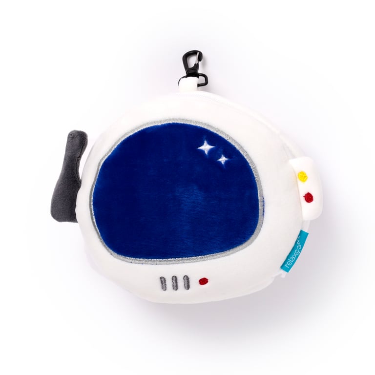 Relaxeazzz Travel Pillow & Eye Mask - Quick Release Space Cadet Gift Edition