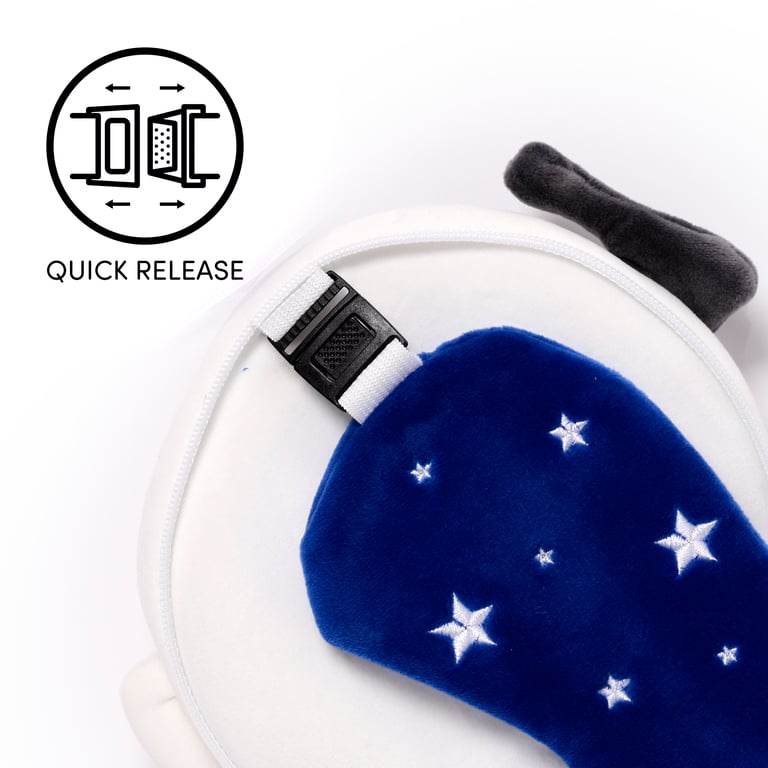 Relaxeazzz Travel Pillow & Eye Mask - Quick Release Space Cadet Gift Edition