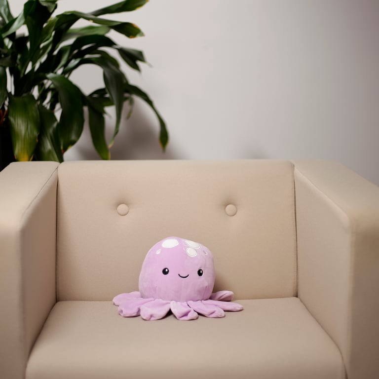 CE Marked Plush Octopus Cushion - 10 Arms, Soft Polyester, EN71 Compliant, Non-Flammable for Kids Room Decoration