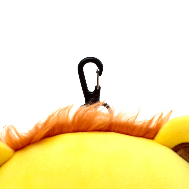 Relaxeazzz Travel Pillow & Eye Mask - Lion with Quick Release and Soft Polyester Material