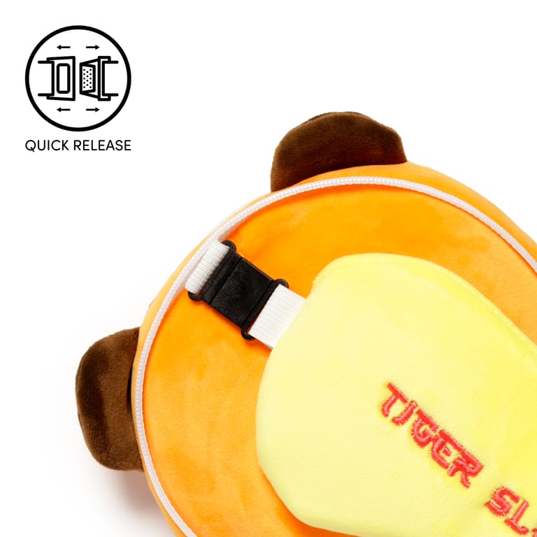 Relaxeazzz Travel Pillow & Eye Mask - Tiger with Quick Release and Polyester Spandex Construction, Gift of the Year 2020 Winner