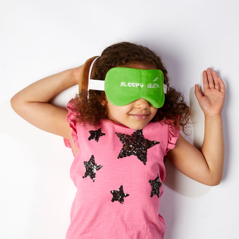 Relaxeazzz Travel Pillow & Eye Mask - Sloth, Quick Release Polyester Design