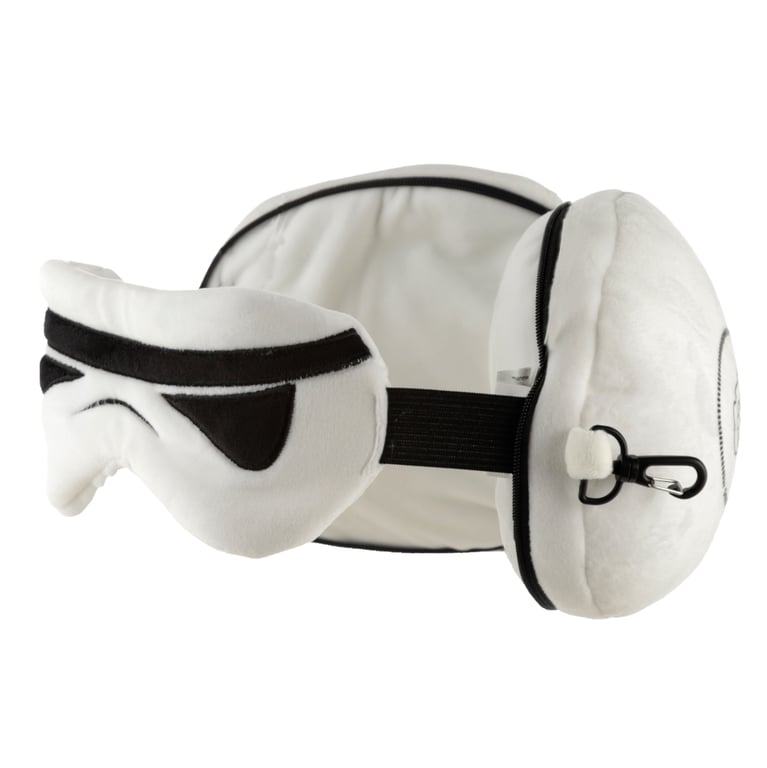 The Original Stormtrooper Relaxeazzz Plush Travel Pillow & Eye Mask Set - Licensed Comfort for On-the-Go