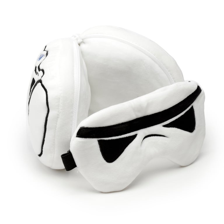 The Original Stormtrooper Relaxeazzz Plush Travel Pillow & Eye Mask Set - Licensed Comfort for On-the-Go