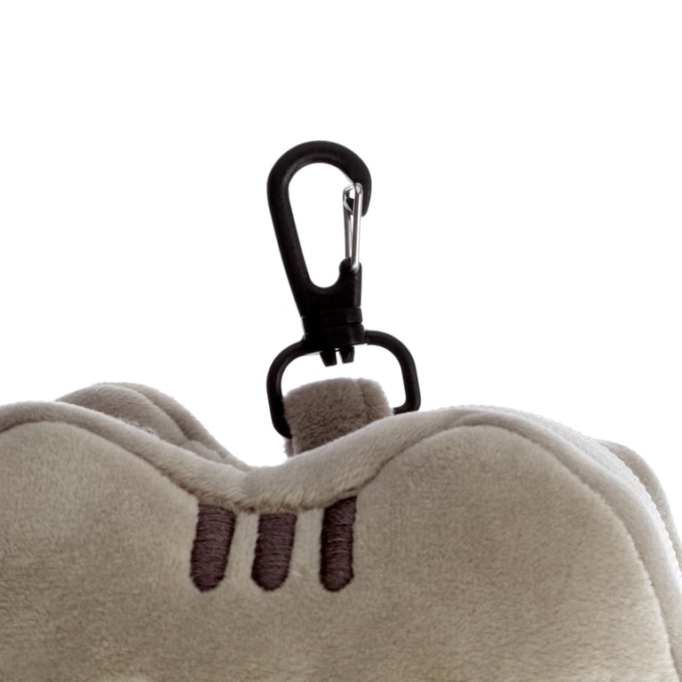 Relaxeazzz Pusheen Cat Shaped Travel Pillow & Eye Mask with Quick Release, Licensed Plush Product