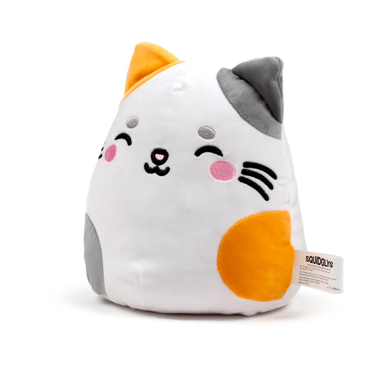 Squidglys Lola Cat Plush Toy - CE Marked & EN71 Compliant Velboa Soft Cuddle Toy