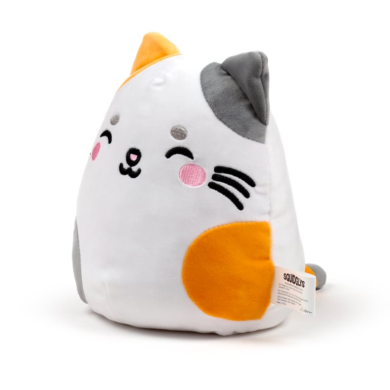 Squidglys Lola Cat Plush Toy - CE Marked & EN71 Compliant Velboa Soft Cuddle Toy