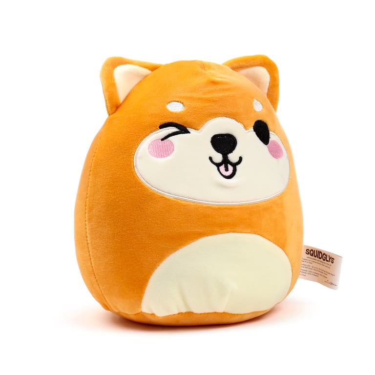Squidglys Shuggs Velboa CE Marked En71 Compliant Shiba Inu Plush Toy for Kids and Adults