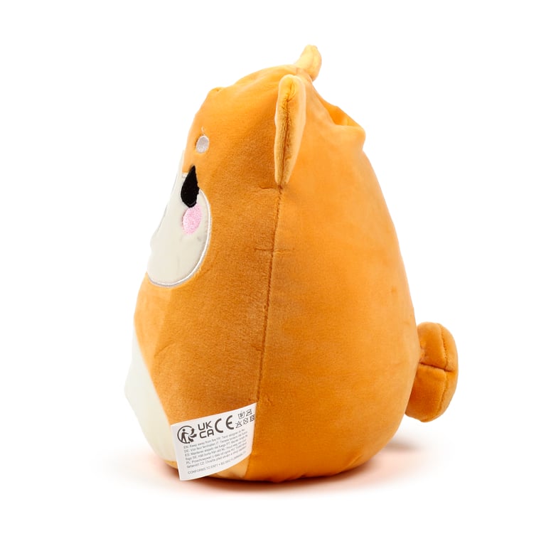 Squidglys Shuggs Velboa CE Marked En71 Compliant Shiba Inu Plush Toy for Kids and Adults