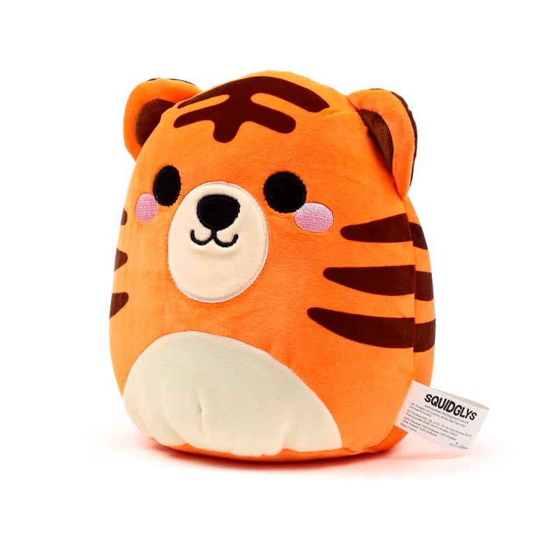 Squidglys Alfie the Tiger Velboa CE Marked Wild Plush Toy