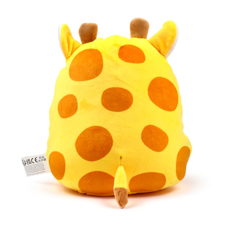 Squidglys Raffi CE Marked Soft Velboa Giraffe Plush Toy - EN71 Compliant and Flame Resistant