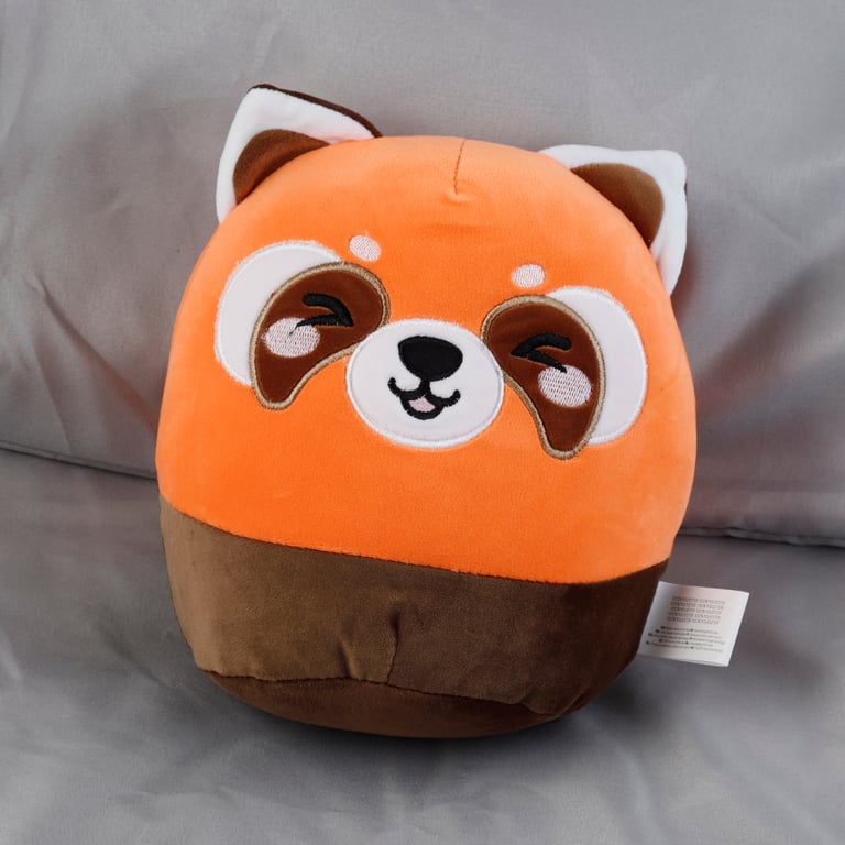 Squidglys Ru Red Panda Velboa Plush Toy - CE/UKCA & EN71 Compliant for Children over 3 Years