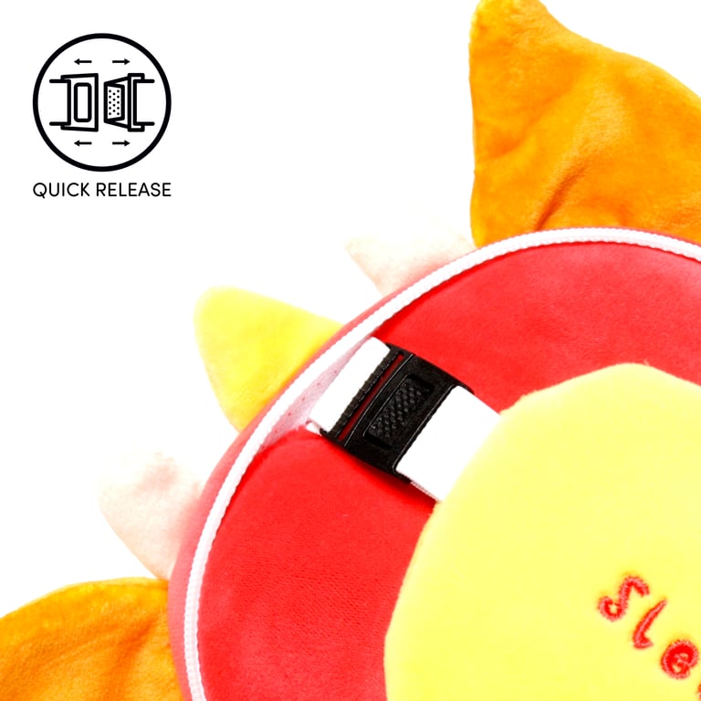 Relaxeazzz Travel Pillow & Eye Mask - Dragon Design with Quick Release Eye Mask and Gift Idea