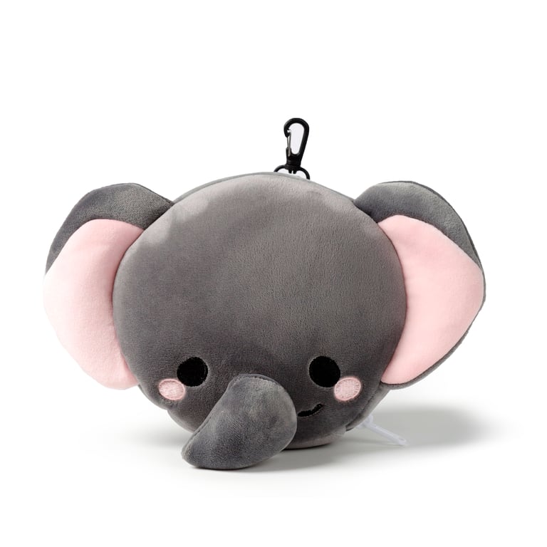 Relaxeazzz Travel Pillow & Eye Mask - Quick Release Polyester Elephant Design
