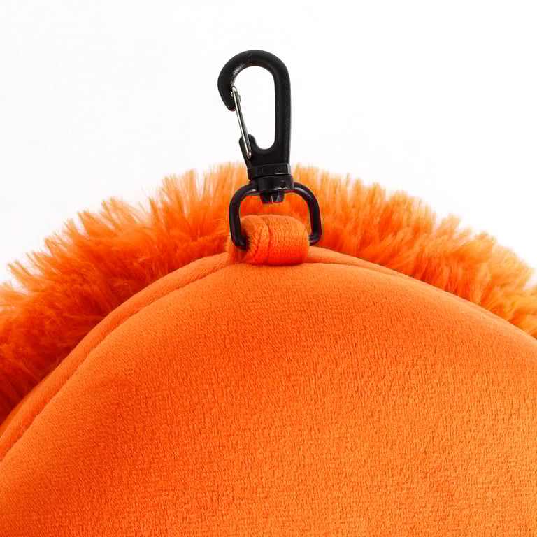 Relaxeazzz Travel Pillow & Eye Mask - Quick Release Polyester Orangutan Design