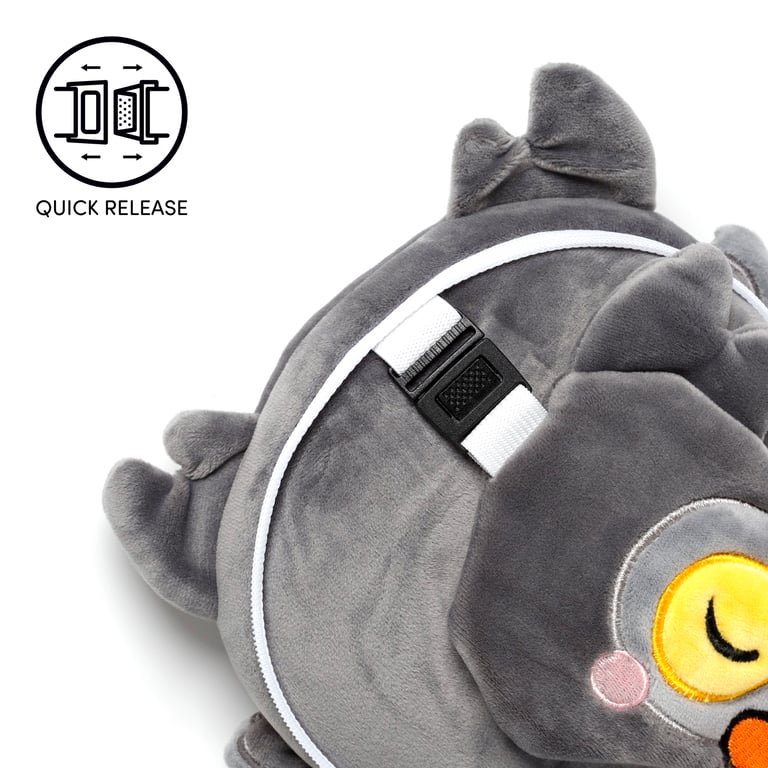 Relaxeazzz Travel Pillow & Eye Mask - Quick Release Owl Design for Comfortable Travel