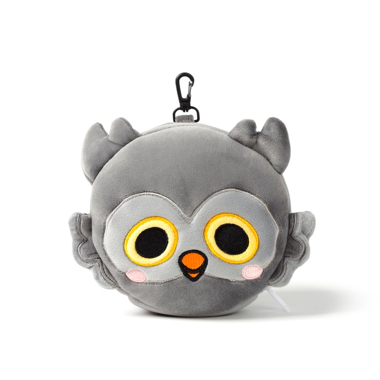 Relaxeazzz Travel Pillow & Eye Mask - Quick Release Owl Design for Comfortable Travel