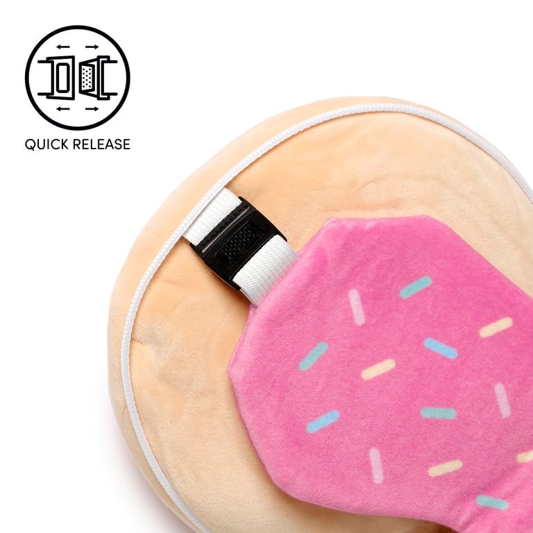 Relaxeazzz Travel Pillow & Eye Mask - Quick Release Donut Shaped Polyester Support
