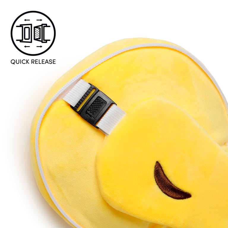 Relaxeazzz Travel Pillow & Eye Mask - Snoozie with Quick Release and Adjustable Polyester Blend