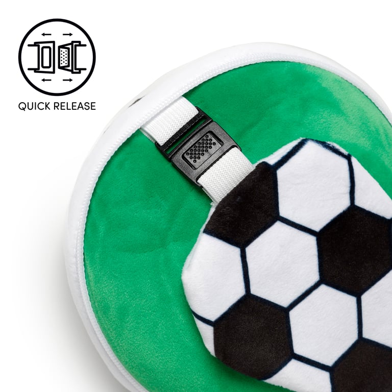 Relaxeazzz Travel Pillow & Eye Mask - Football, Quick Release Polyester Design, Perfect Gift Idea