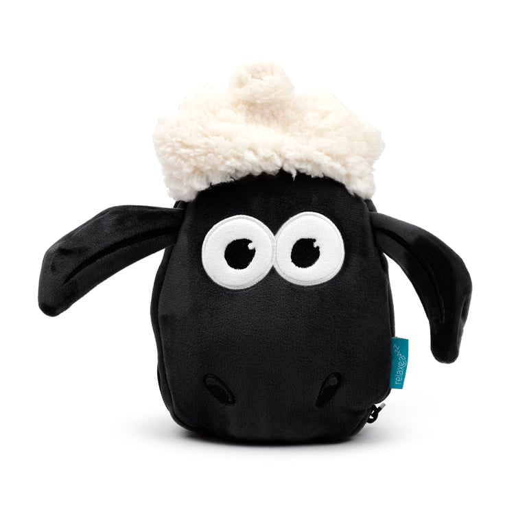 Relaxeazzz Travel Pillow & Eye Mask - Licensed Shaun the Sheep Edition, Quick Release Eye Mask for Travel
