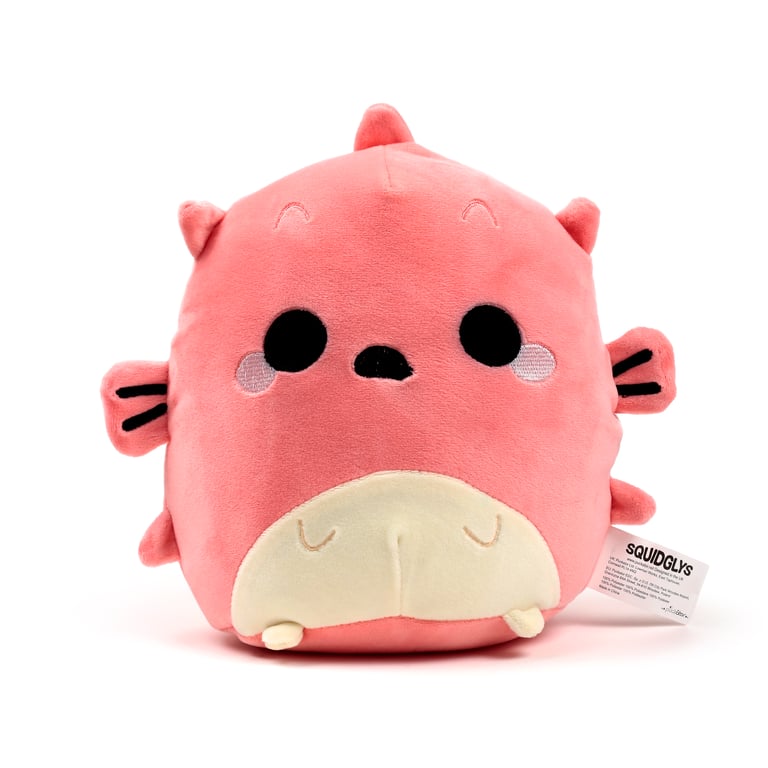 Squidglys Puff the Pufferfish Velboa Plush Toy - CE/EN71 Compliant & Flame Retardant