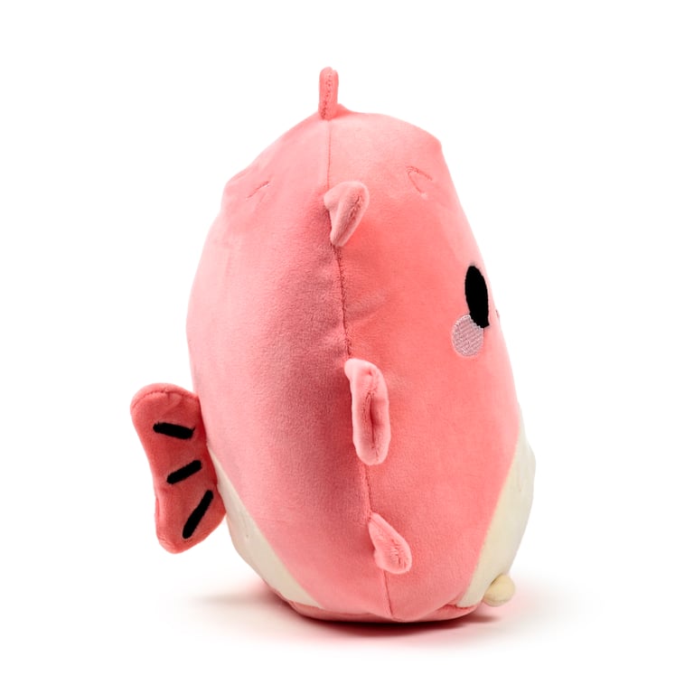 Squidglys Puff the Pufferfish Velboa Plush Toy - CE/EN71 Compliant & Flame Retardant