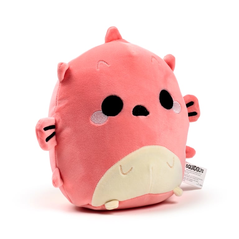 Squidglys Puff the Pufferfish Velboa Plush Toy - CE/EN71 Compliant & Flame Retardant