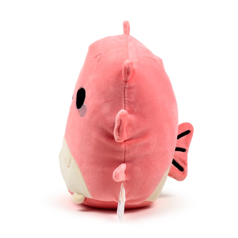 Squidglys Puff the Pufferfish Velboa Plush Toy - CE/EN71 Compliant & Flame Retardant