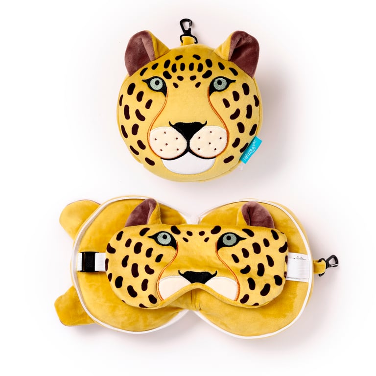 Relaxeazzz Travel Pillow & Eye Mask - Quick Release Polyester Design