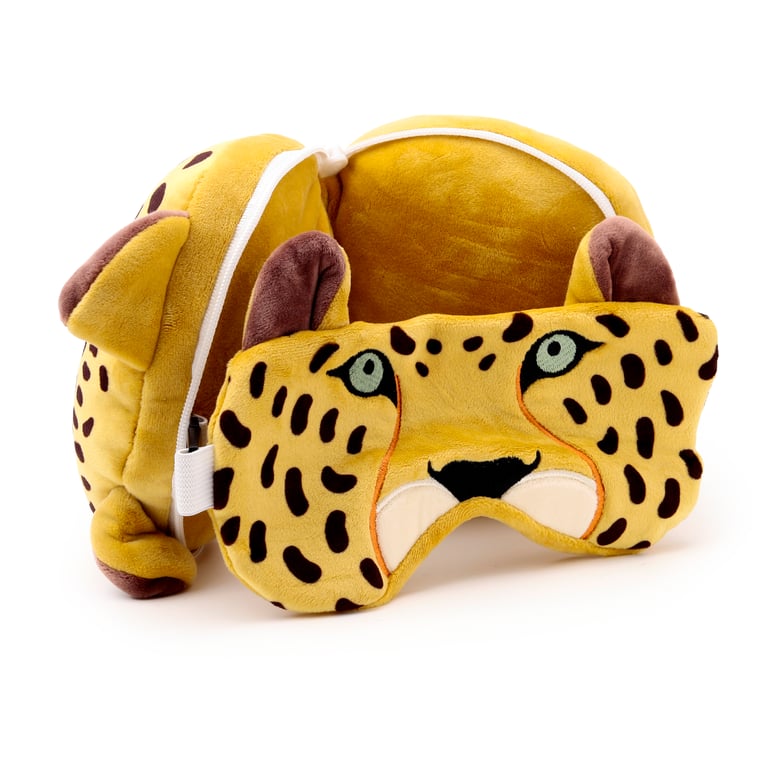 Relaxeazzz Travel Pillow & Eye Mask - Quick Release Polyester Design