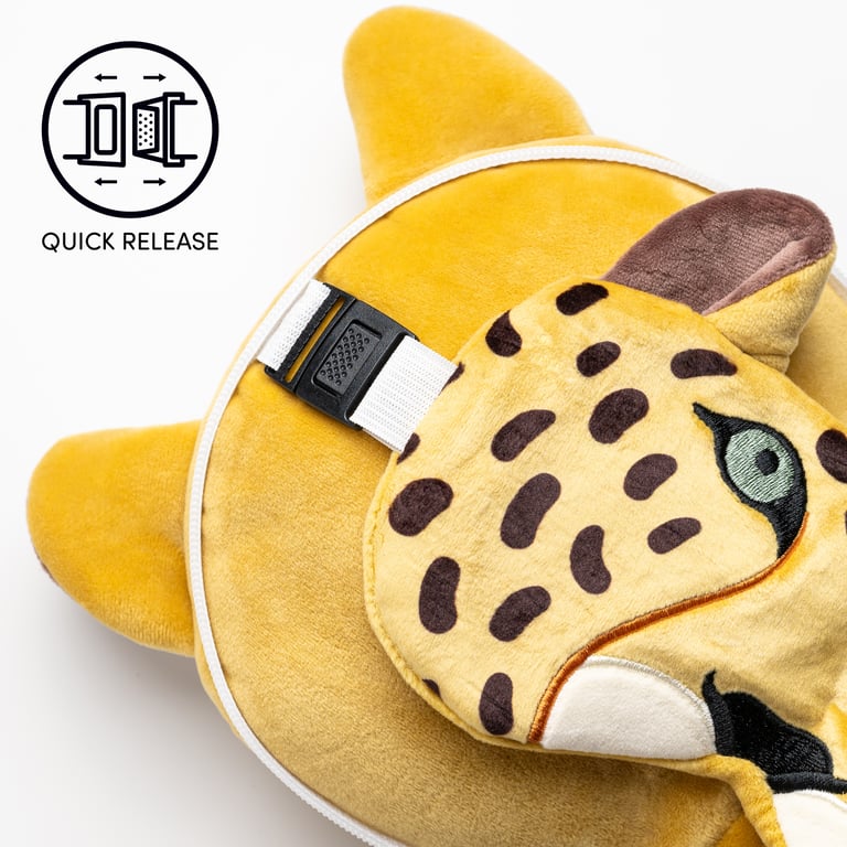 Relaxeazzz Travel Pillow & Eye Mask - Quick Release Polyester Design