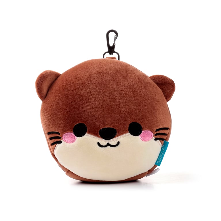 Relaxeazzz Travel Pillow & Eye Mask - Henry the Otter, Quick Release Eye Mask and 95 Polyester Construction