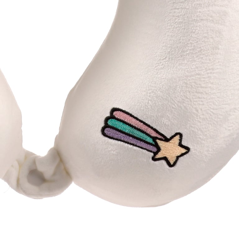 Relaxeazzz Plush Memory Foam Travel Pillow - Astra Unicorn Adoracorns, Polyester & Spandex Construction