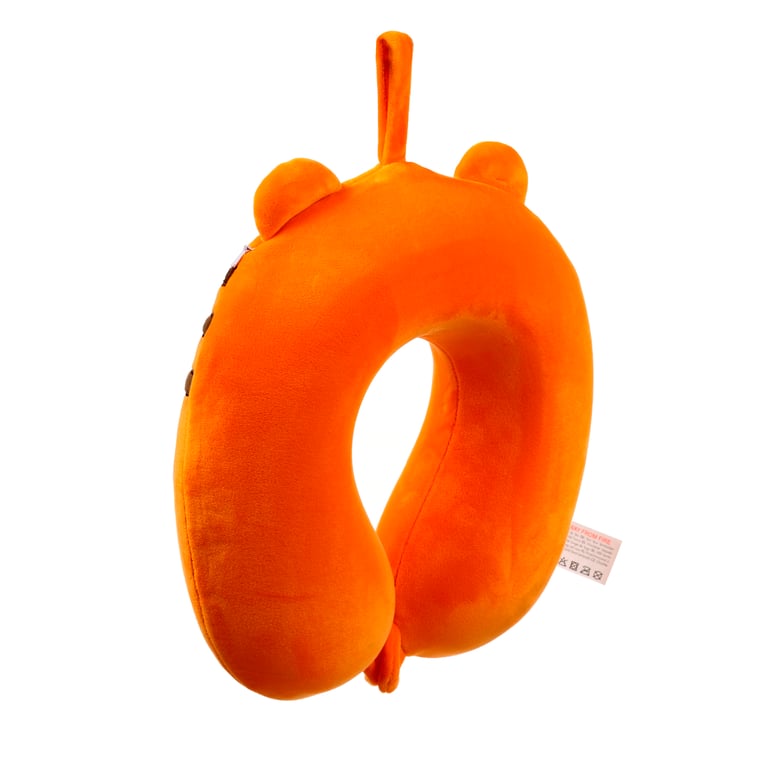 Relaxeazzz Plush Memory Foam Travel Pillow - Alfie the Tiger Adoramals, Soft and Supportive for Travel