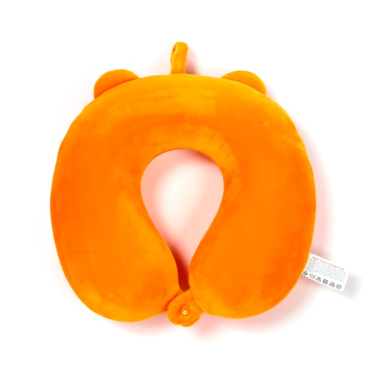 Relaxeazzz Plush Memory Foam Travel Pillow - Alfie the Tiger Adoramals, Soft and Supportive for Travel