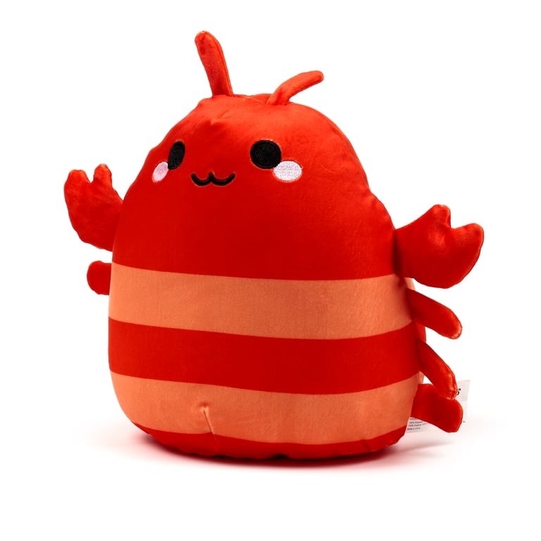 Squidglys Adoramals Pierre the Lobster Velboa Plush Toy - CE & UKCA Marked