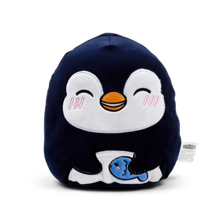 Squidglys Adoramals Ocean Nico the Penguin Plush Toy - CE Marked & EN71 Compliant Velboa Fabric