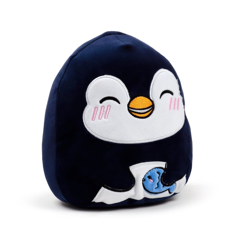 Squidglys Adoramals Ocean Nico the Penguin Plush Toy - CE Marked & EN71 Compliant Velboa Fabric
