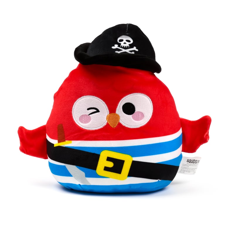 Squidglys Plush Toy - Jolly Rogers Pirates CE/UKCA Marked Velboa Material En71 Compliant